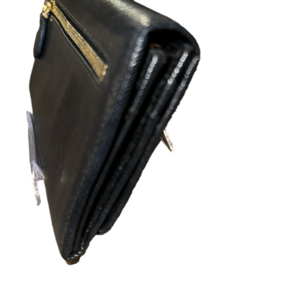 PRADA  BLACK  SAFFIANO LEATHER LONG WALLET - Picture 3 of 7